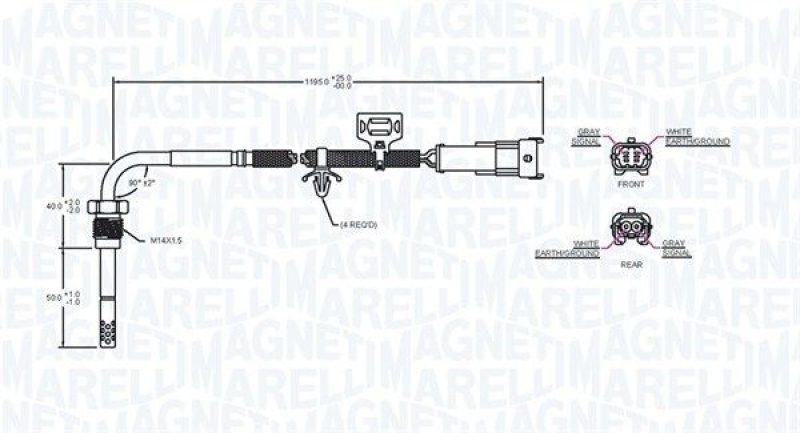 MAGNETI MARELLI Sensor, exhaust gas temperature