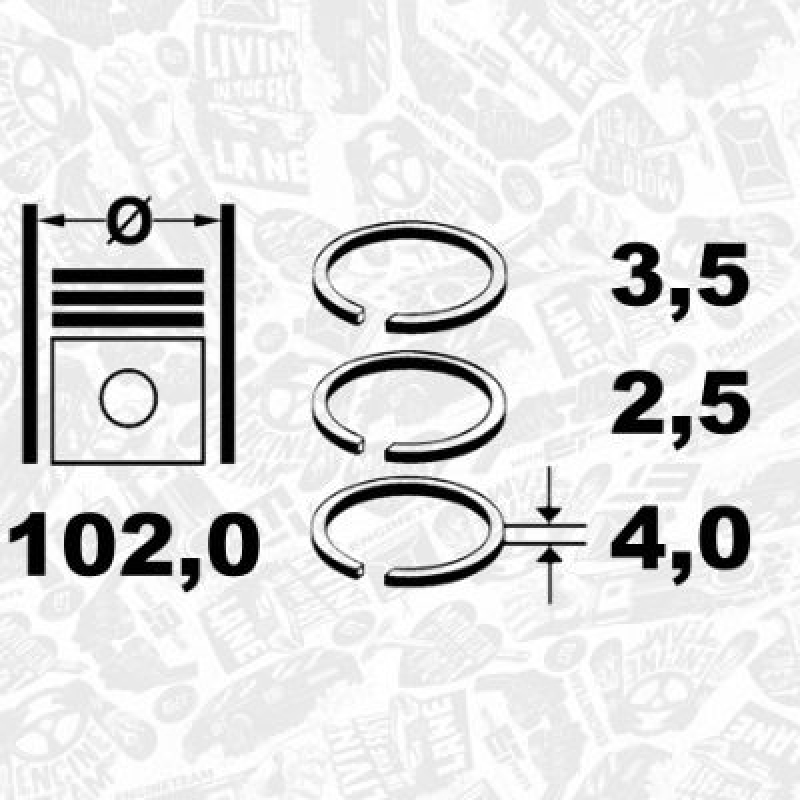 ET ENGINETEAM Piston Ring Kit