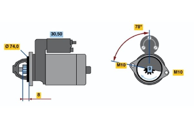 2x BOSCH Bremsscheibe