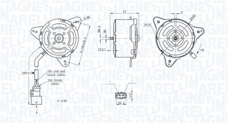 MAGNETI MARELLI Fan, engine cooling