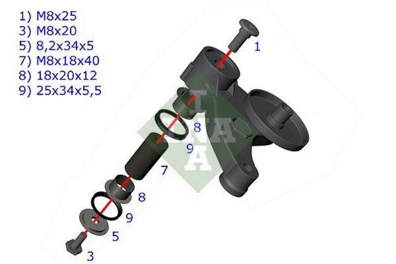 INA Repair Kit, v-ribbed belt tensioner