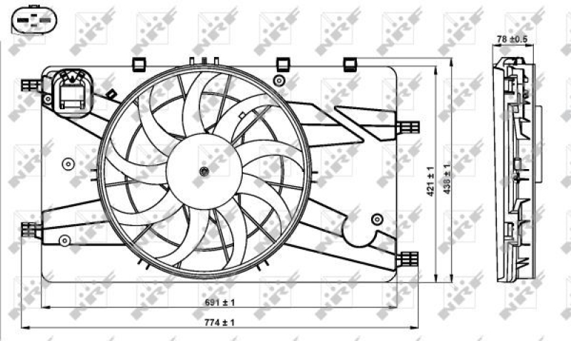 NRF Fan, radiator