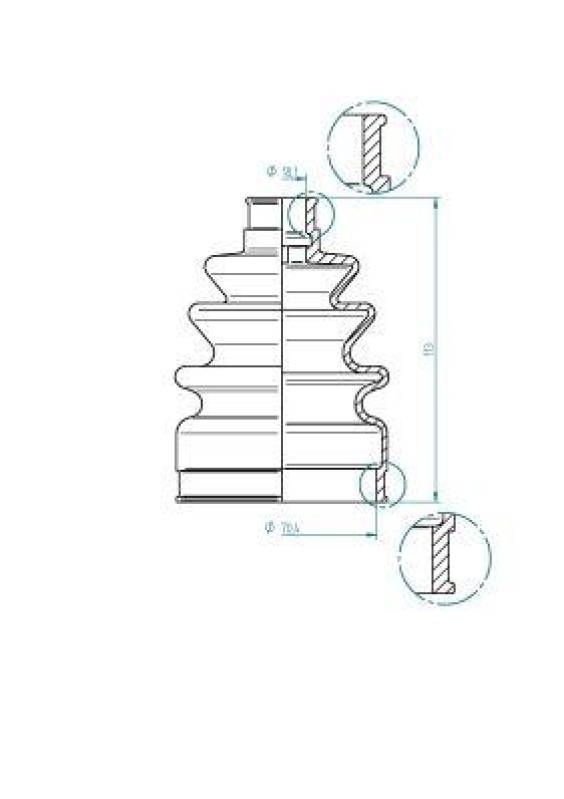 SPIDAN Bellow, drive shaft