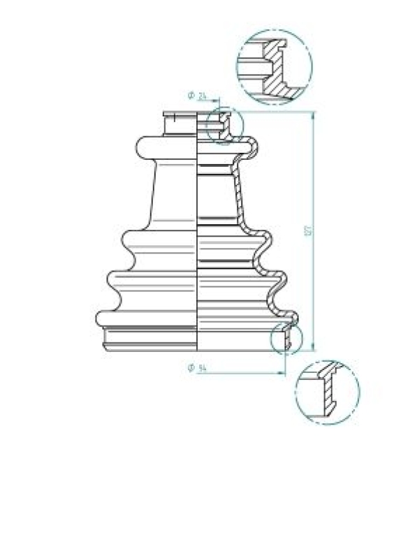 SPIDAN Bellow, drive shaft