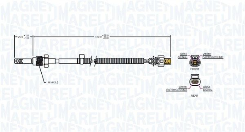 MAGNETI MARELLI Sensor, Abgastemperatur