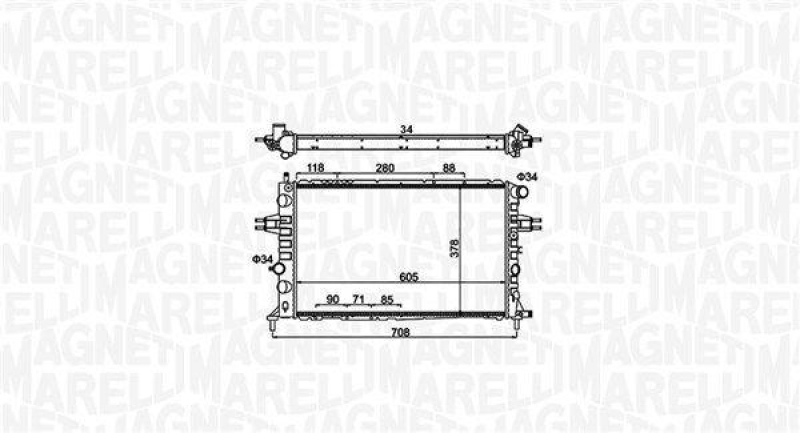 MAGNETI MARELLI Kühler, Motorkühlung