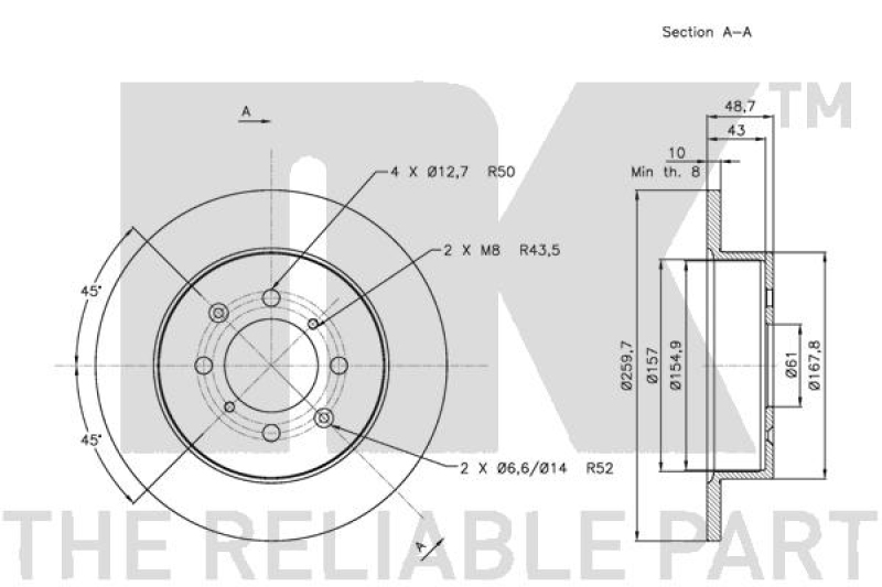 2x NK Brake Disc