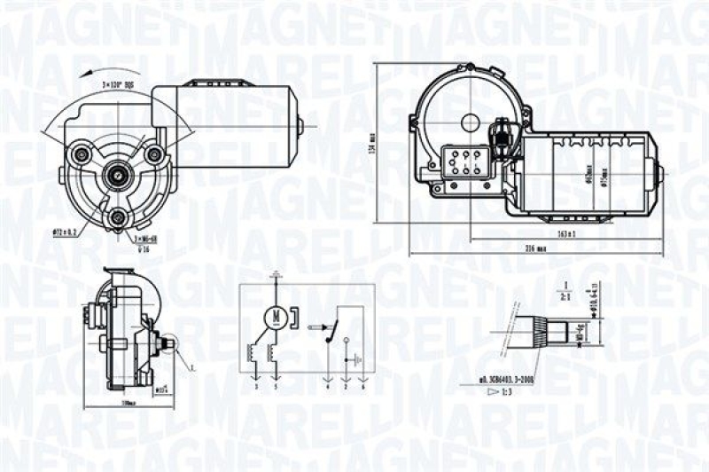 MAGNETI MARELLI Wischermotor