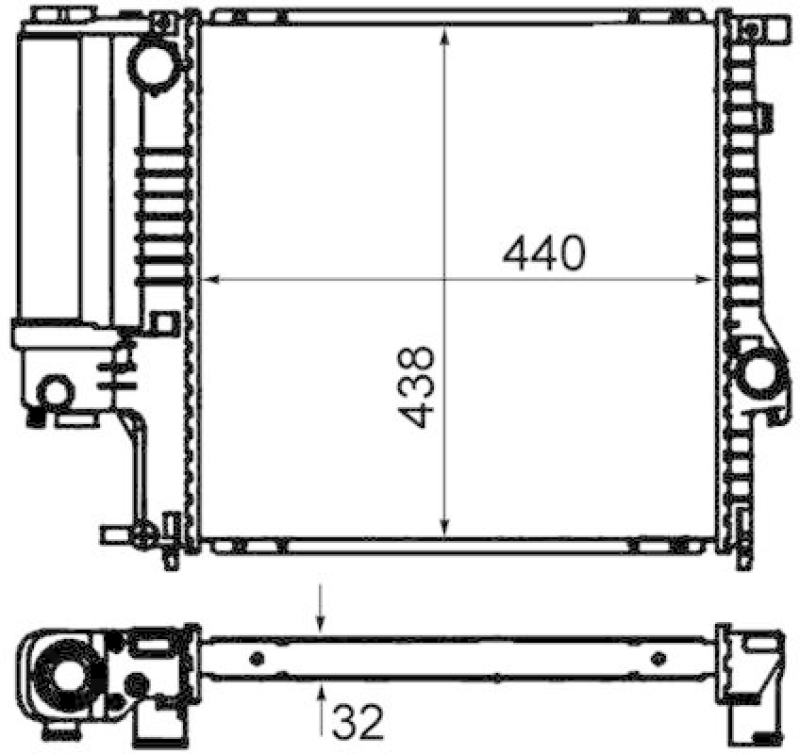 MAHLE Radiator, engine cooling BEHR *** PREMIUM LINE ***