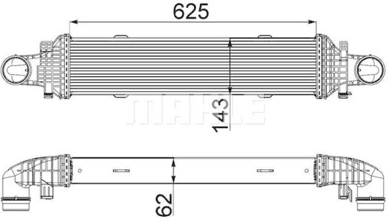 MAHLE Ladeluftkühler BEHR *** PREMIUM LINE ***