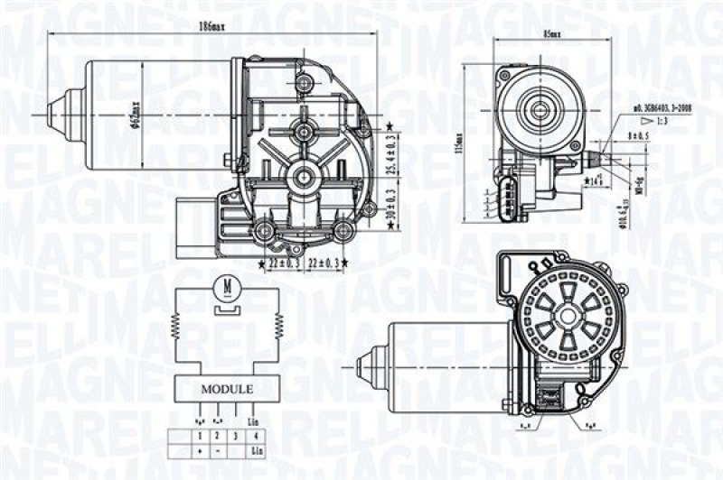 MAGNETI MARELLI Wischermotor