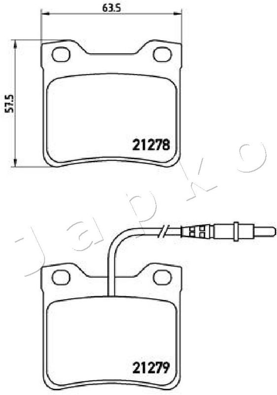 JAPKO Brake Pad Set, disc brake