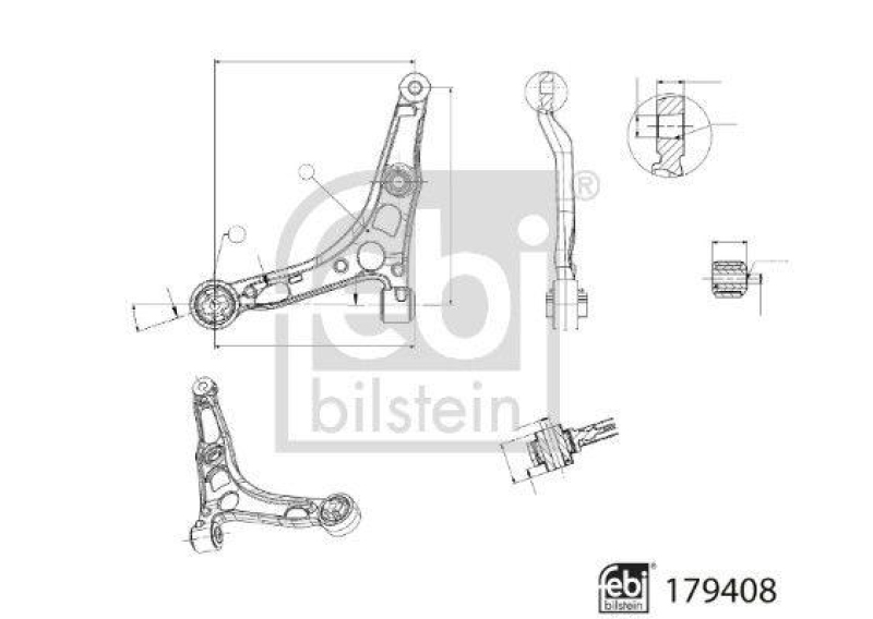 FEBI BILSTEIN Querlenker Lenker Radaufhängung