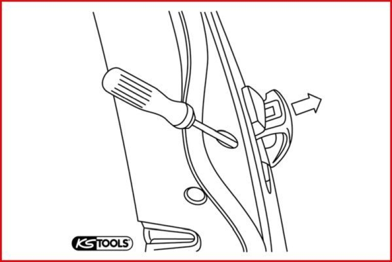 KS TOOLS Lösezange, Türgriff-/Fensterkurbelsicherung