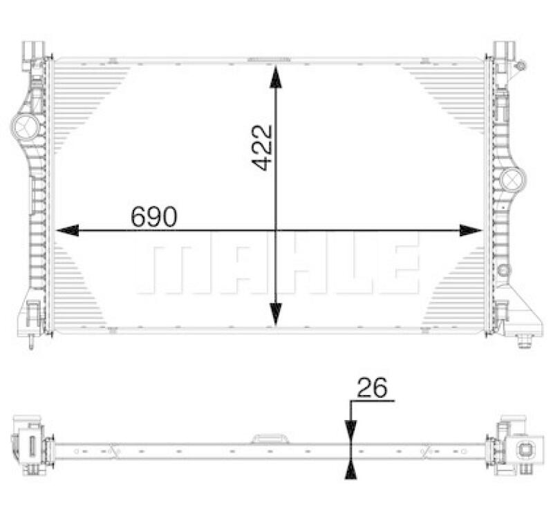 MAHLE Ladeluftkühler BEHR *** PREMIUM LINE ***