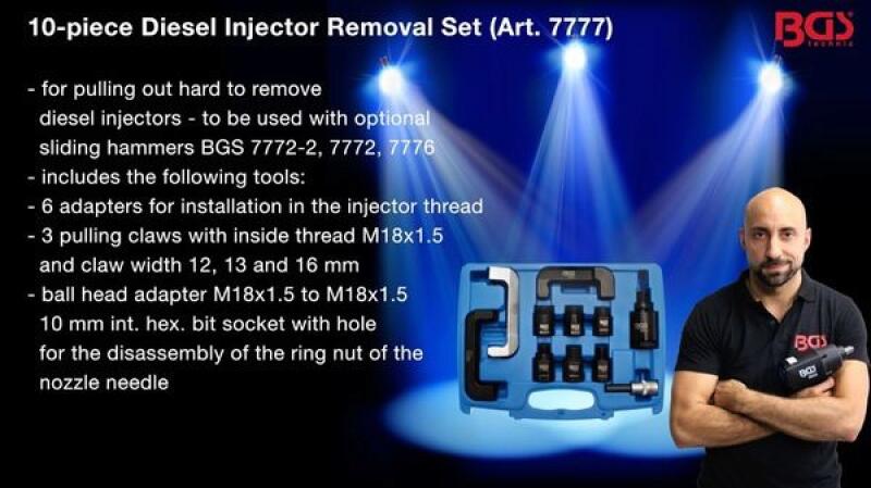 BGS Disassembly Tool Set, common rail injector