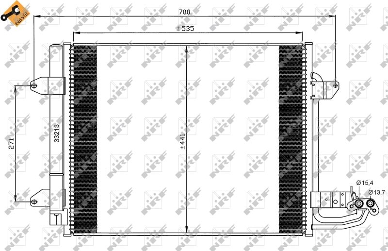 NRF Condenser, air conditioning EASY FIT