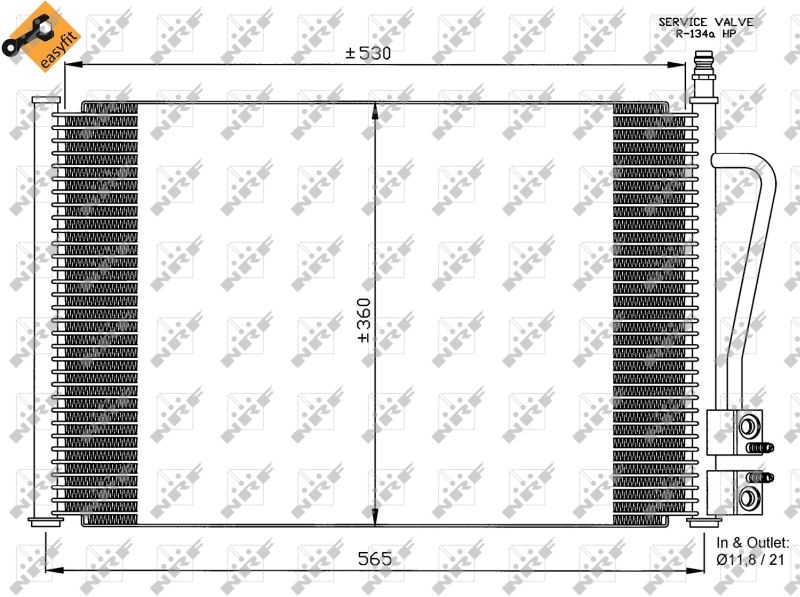 NRF Condenser, air conditioning EASY FIT