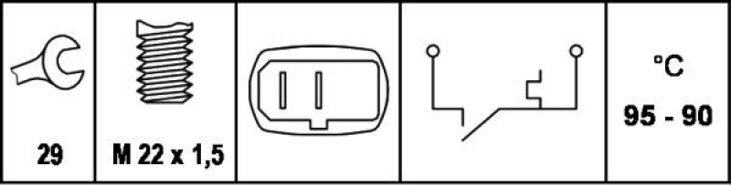 HELLA Temperature Switch, radiator fan