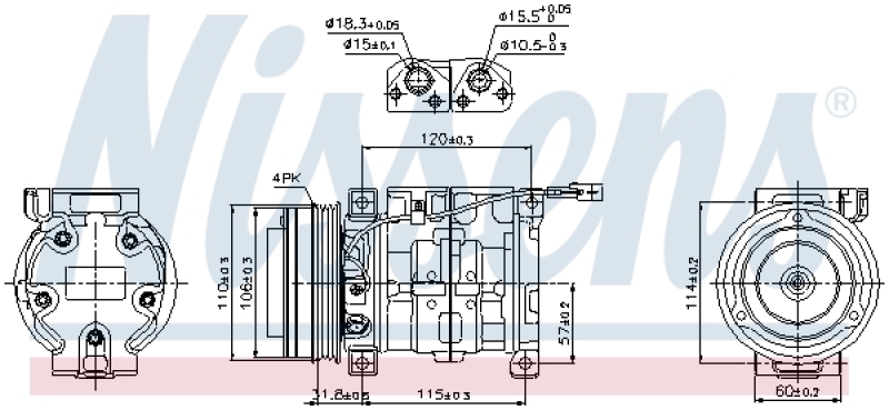 NISSENS Kompressor, Klimaanlage ** FIRST FIT **