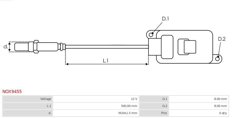 AS-PL NOx-Sensor, Harnstoffeinspritzung Brandneu AS-PL