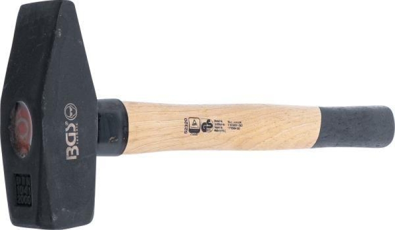 Schlosserhammer | Hickory-Stiel | DIN 1041 | 2000 g