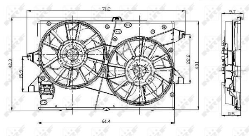 NRF Fan, radiator