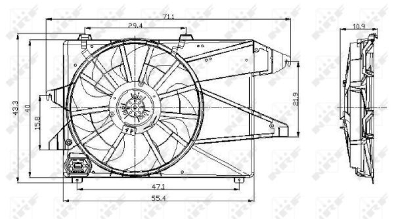 NRF Fan, radiator