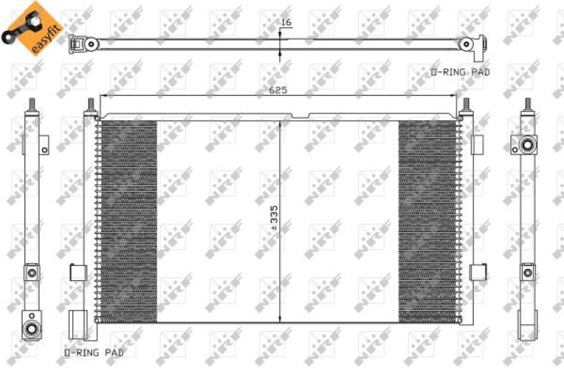 NRF Condenser, air conditioning EASY FIT