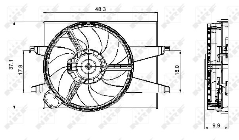 NRF Fan, radiator