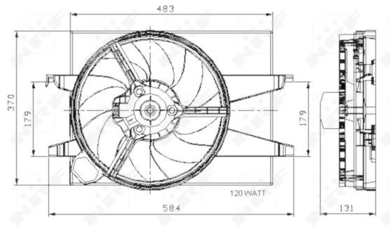 NRF Fan, radiator