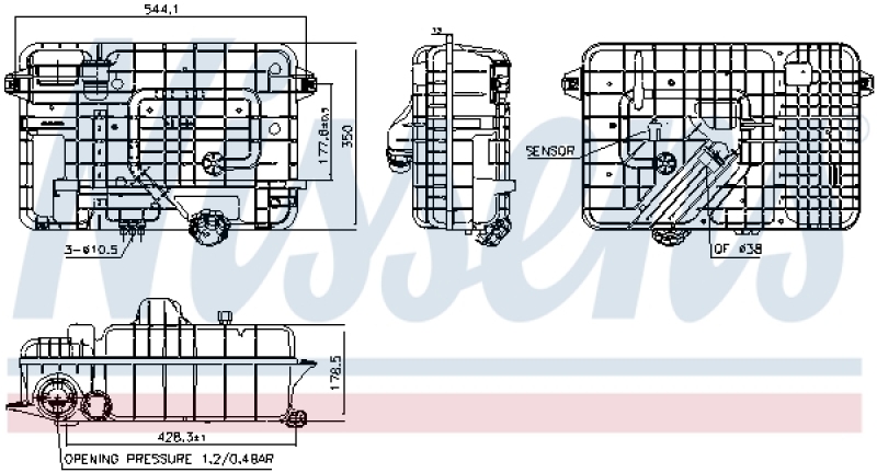 NISSENS Expansion Tank, coolant ** FIRST FIT **