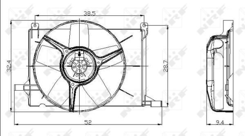 NRF Fan, radiator