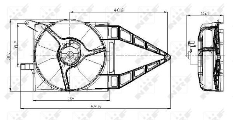 NRF Fan, radiator