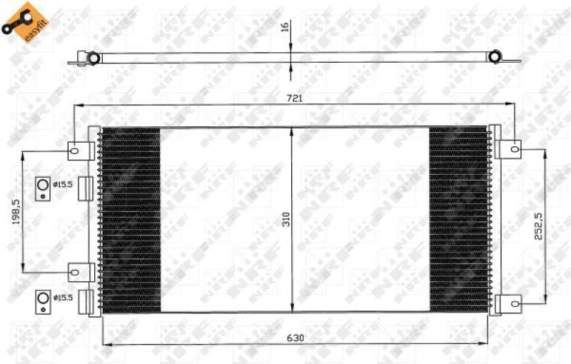 NRF Condenser, air conditioning EASY FIT