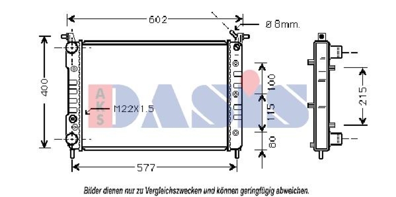 AKS DASIS Evaporator, air conditioning