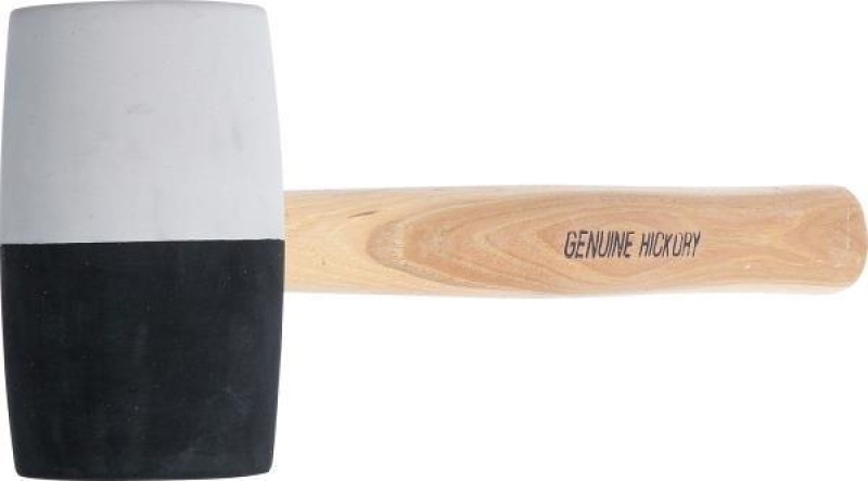 Gummihammer | Hickory-Stiel | schwarz-weißer Kopf | Ø 63 mm | 840 g