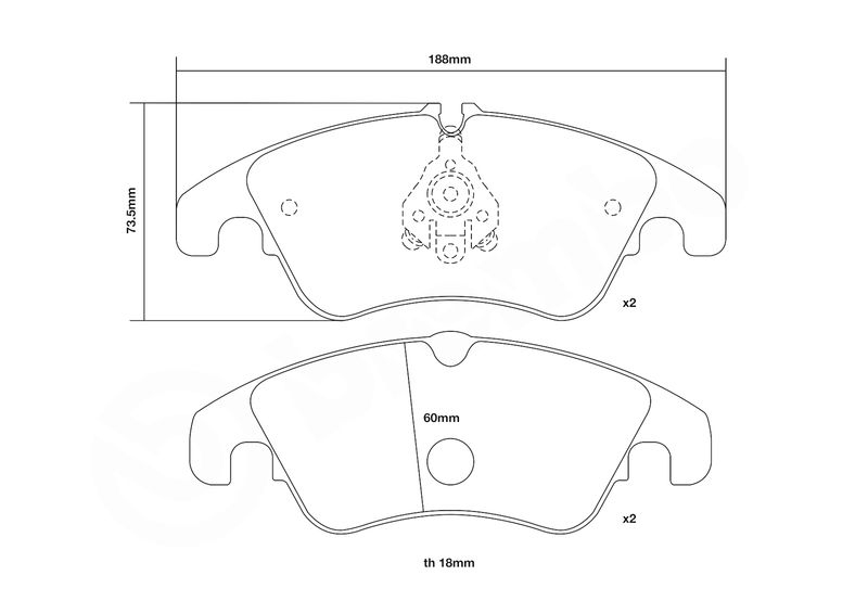 BREMBO Hochleistungs-Bremsbelagsatz UPGRADE, SPORT | HP2000