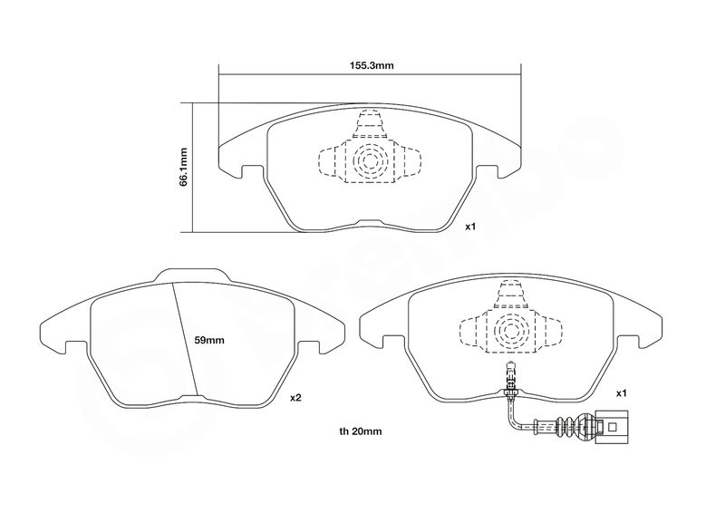 BREMBO High Performance Brake Pad Set UPGRADE, SPORT | HP2000