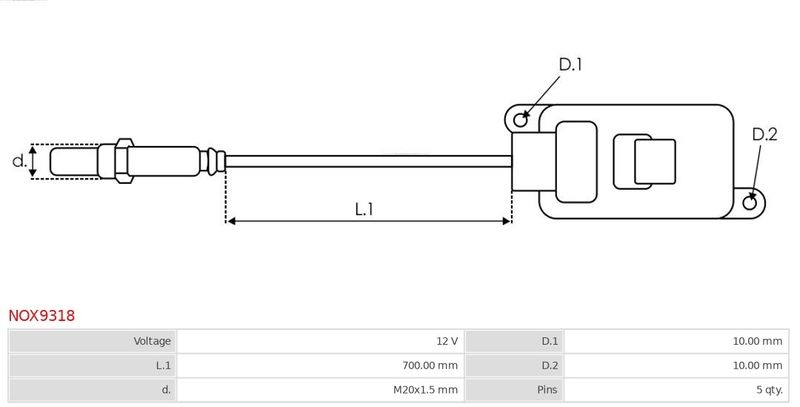 AS-PL NOx-Sensor, Harnstoffeinspritzung Brandneu AS-PL