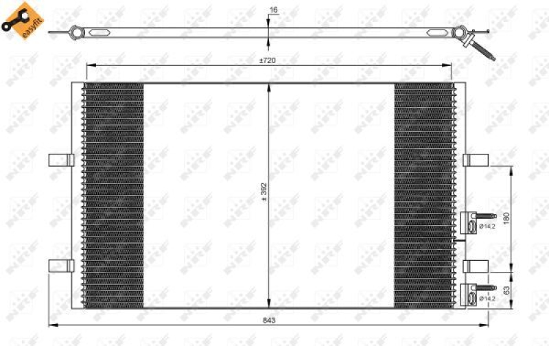 NRF Condenser, air conditioning EASY FIT