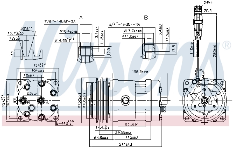 NISSENS Kompressor, Klimaanlage ** FIRST FIT **