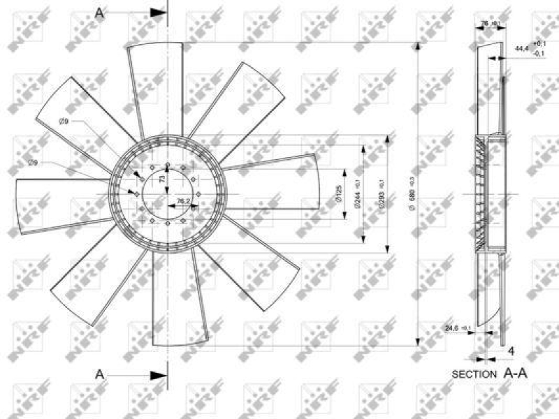 NRF Fan Wheel, engine cooling