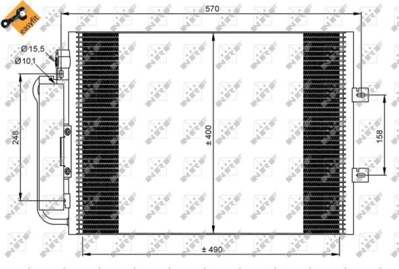 NRF Condenser, air conditioning EASY FIT