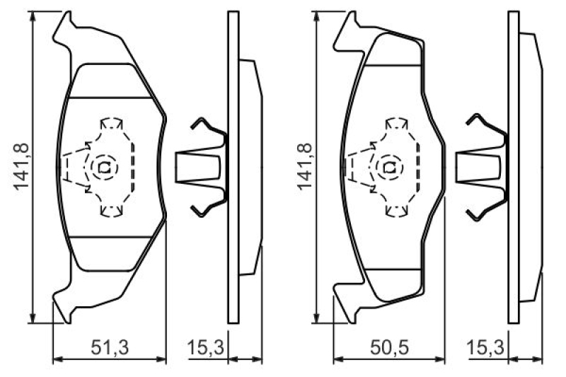 BOSCH Brake Pad Set, disc brake