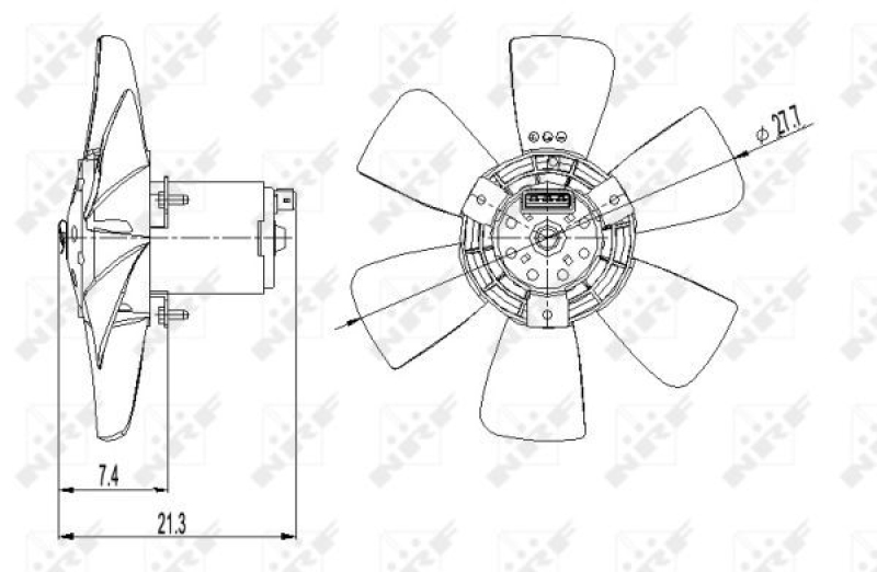 NRF Fan, radiator