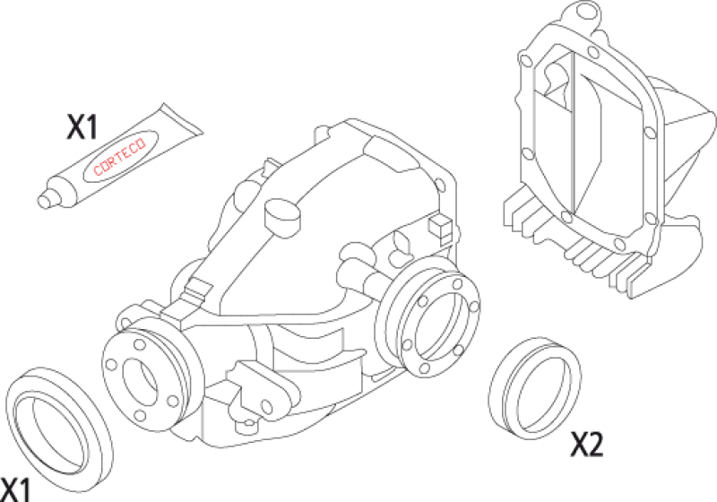 CORTECO Dichtungssatz, Differential