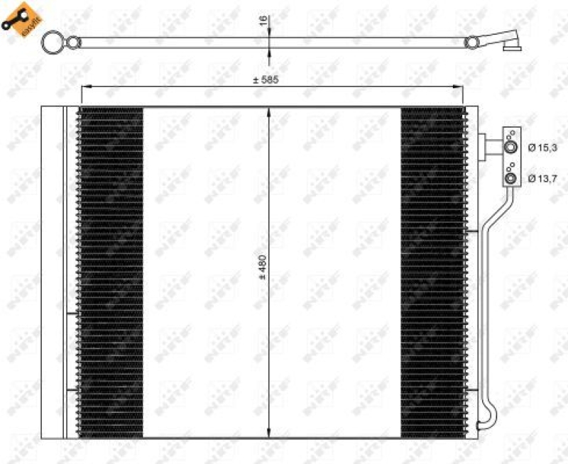 NRF Condenser, air conditioning EASY FIT