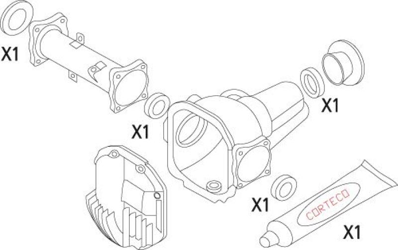 CORTECO Gasket Set, differential