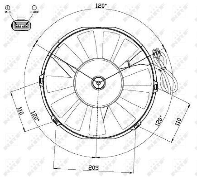 NRF Fan, radiator